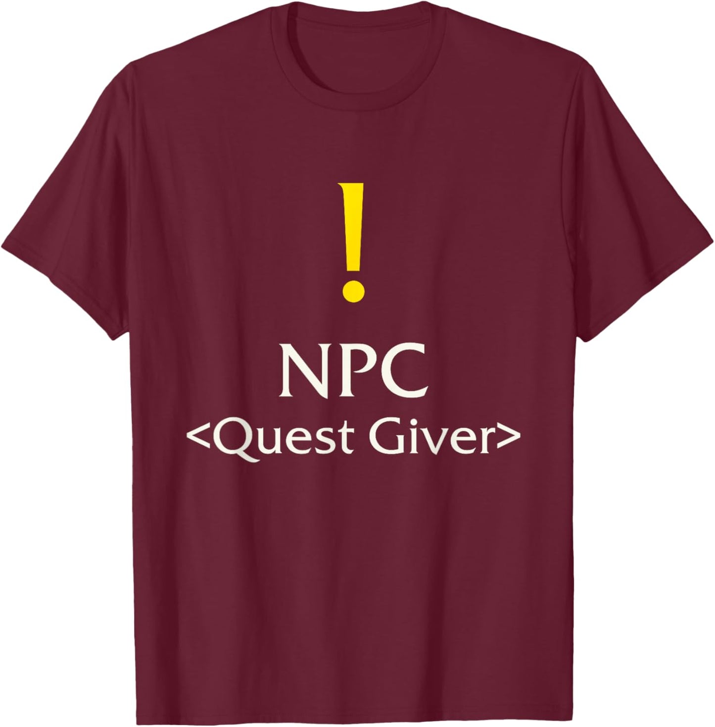 RPG LARP Gamer Quest NPC T-Shirt - T-Shirt | Maroon
