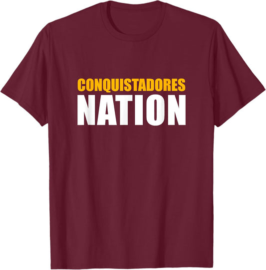 Don Antonio Lugo Conquistadores Nation HS T-Shirt - T-Shirt | Maroon