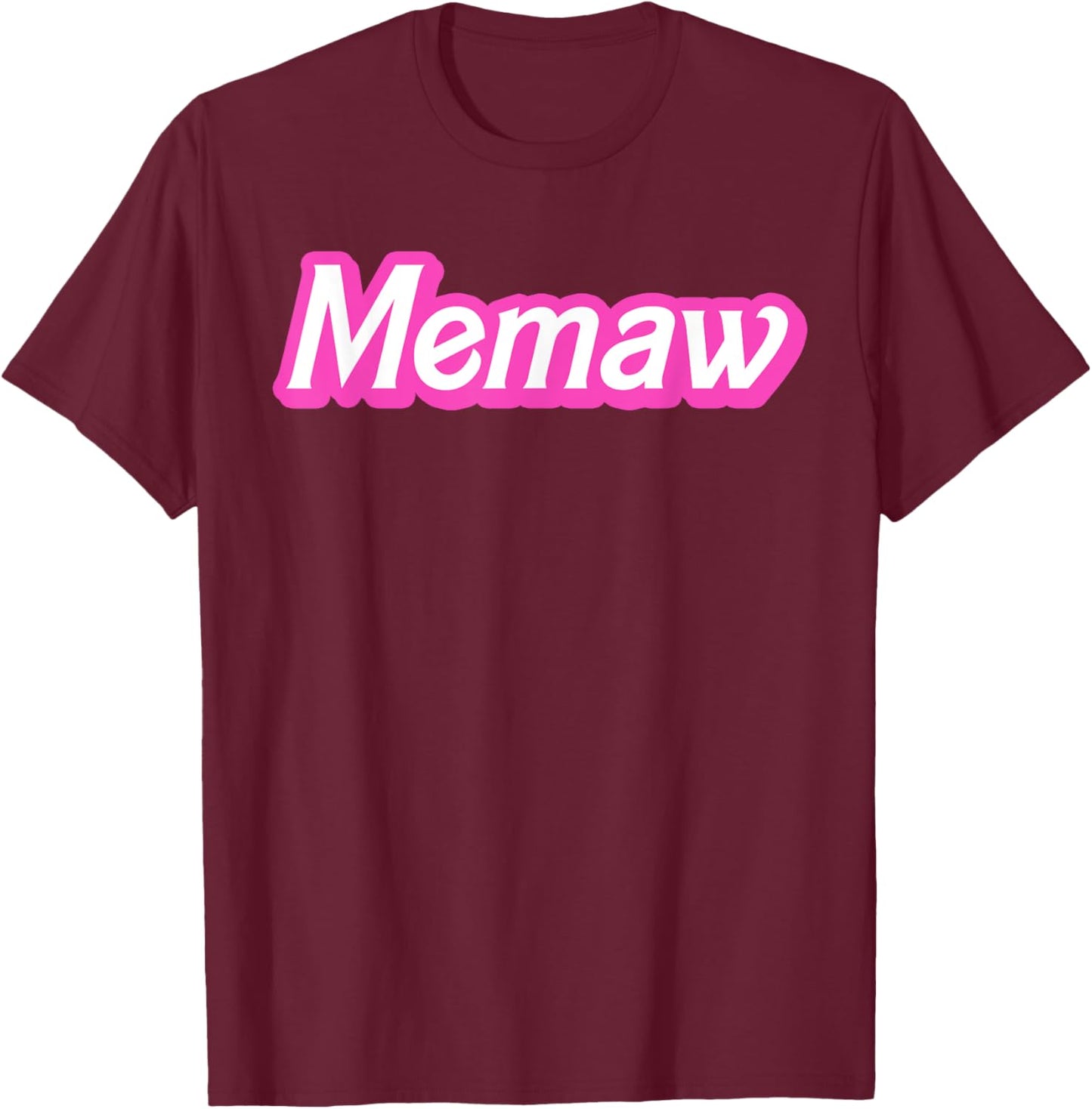 Retro Memaw Pink , Spooky Halloween Grandma T-Shirt - T-Shirt | Maroon