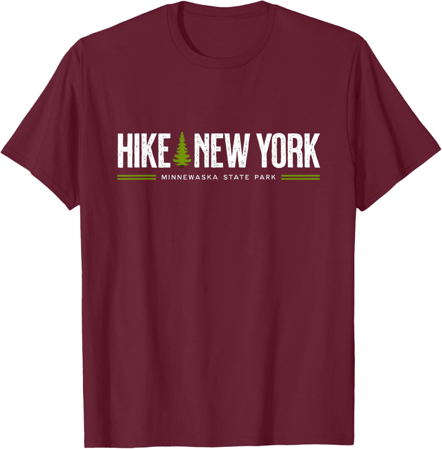 New York Minnewaska State Park Hike Tree Retro Graphic T-Shirt - T-Shirt | Maroon