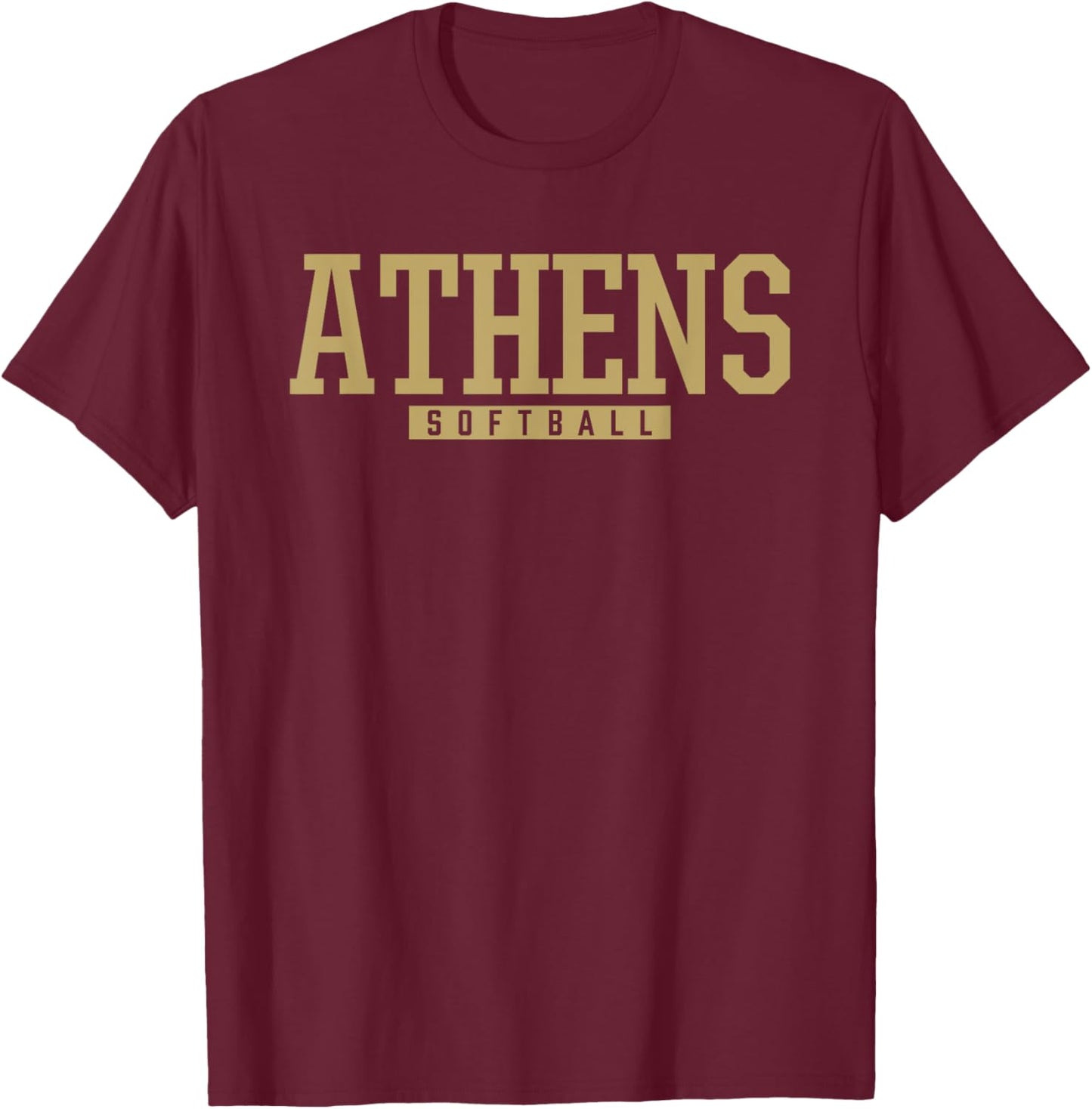 Athens High School Softball T-Shirt - T-Shirt | Maroon