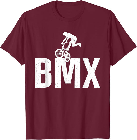Cool BMX Design Women Boys BMX Rider Off Road BMX T-Shirt - T-Shirt | Maroon