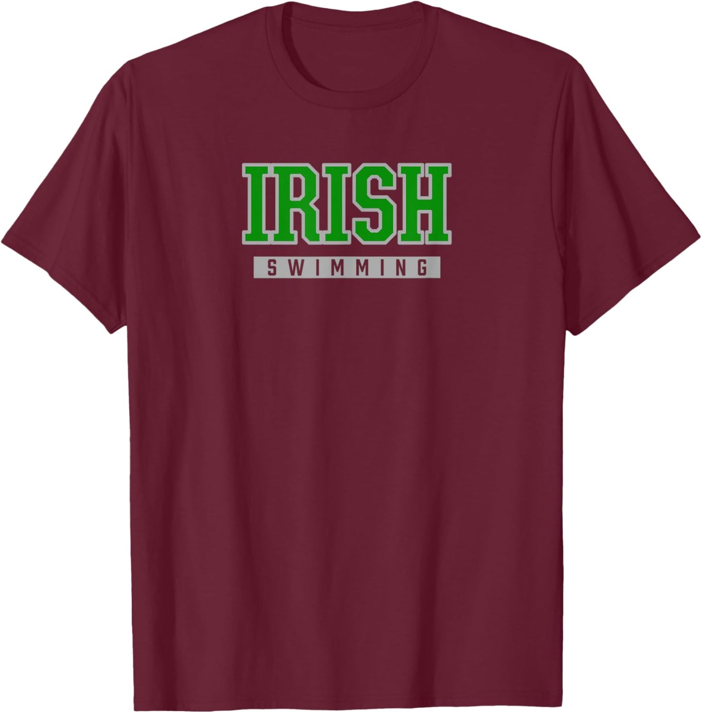 Dublin Scioto Irish Swimming T-Shirt - T-Shirt | Maroon
