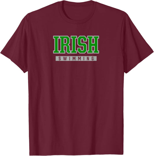 Dublin Scioto Irish Swimming T-Shirt - T-Shirt | Maroon