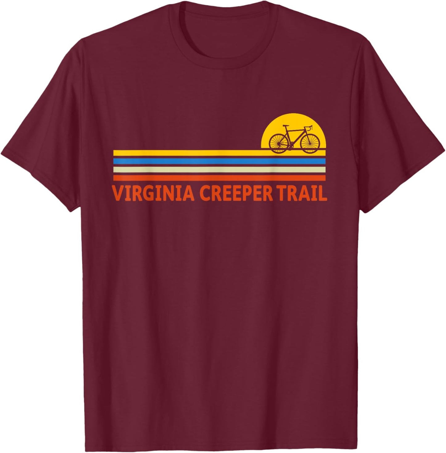 Virginia Creeper Trail Outdoor Adventure Nature Hike T-Shirt - T-Shirt | Maroon