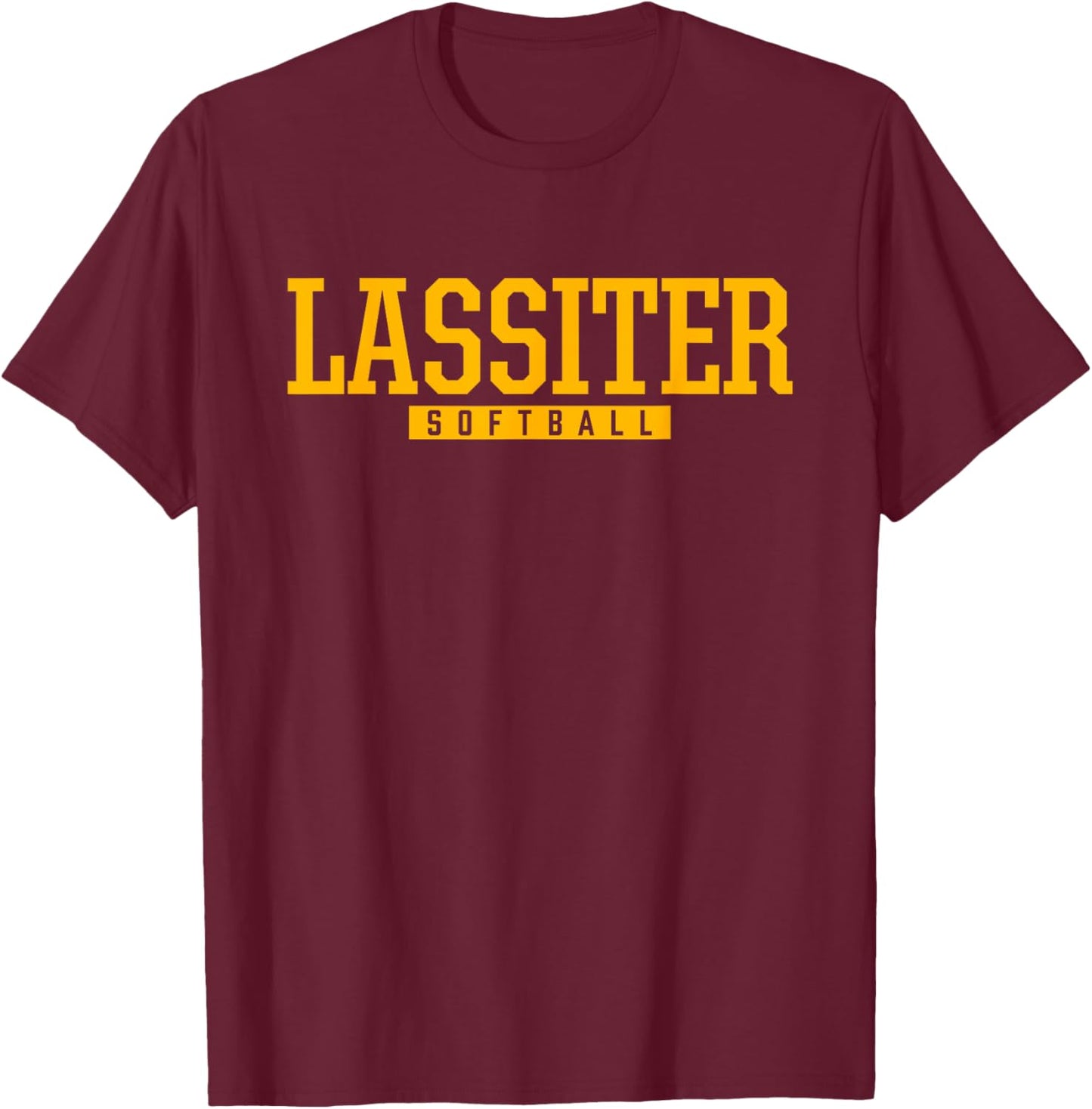 Lassiter High School Softball T-Shirt - T-Shirt | Maroon