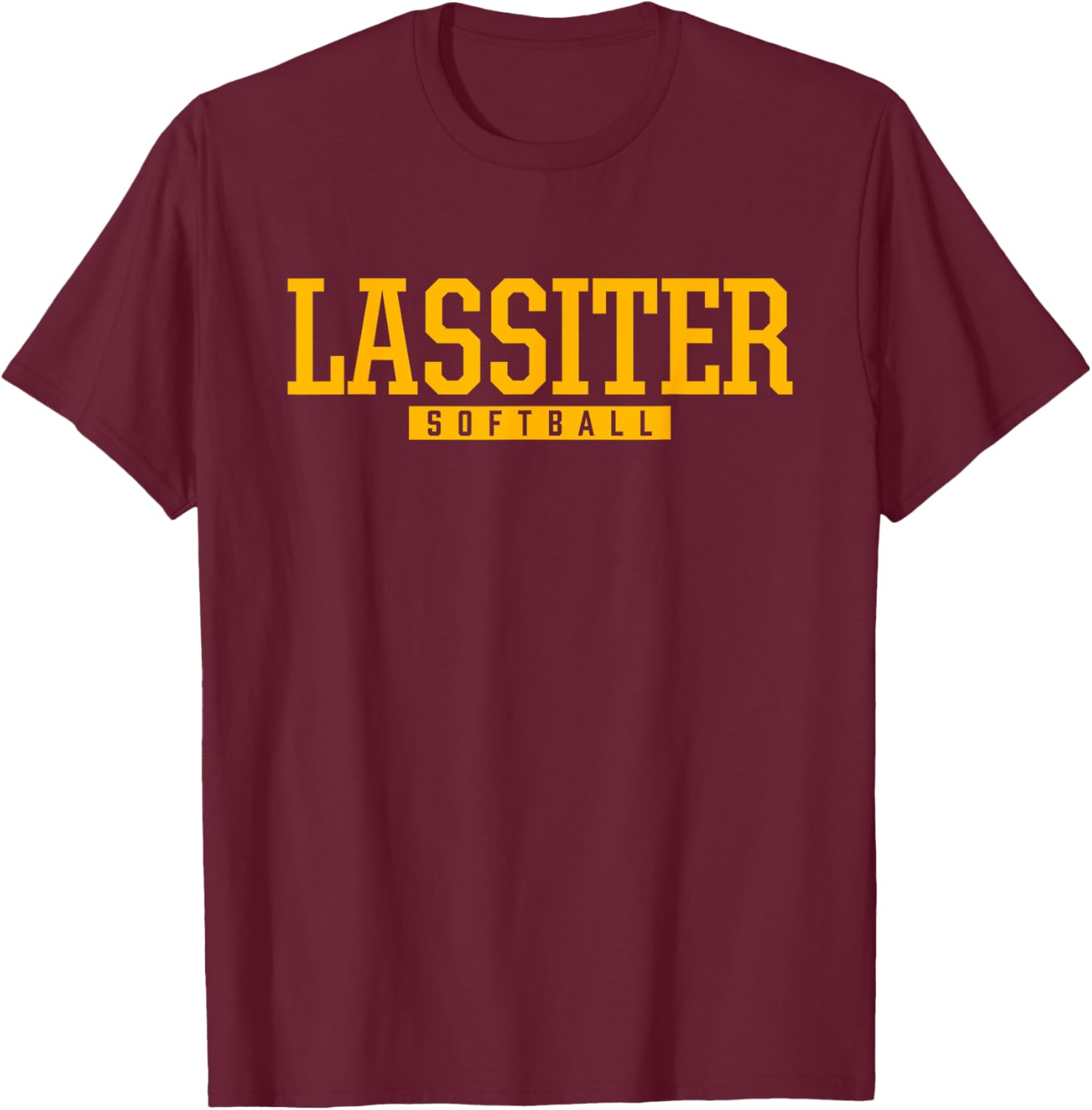 Lassiter High School Softball T-Shirt - T-Shirt | Maroon