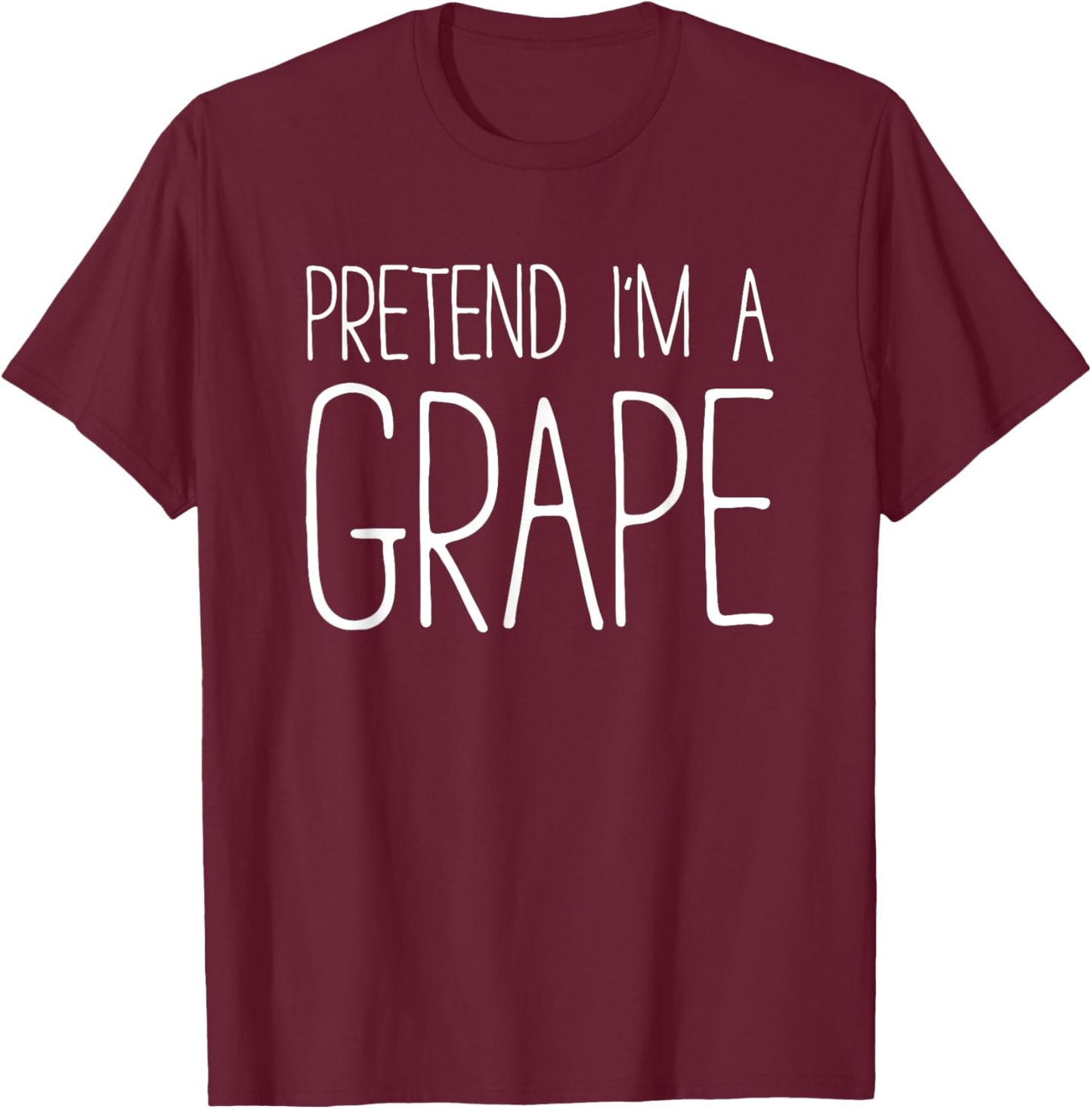 Pretend I'm A Grape Shirt Adult Kids Men Women Costume T-Shirt - T-Shirt | Maroon