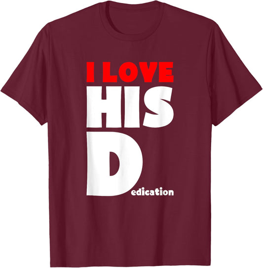 I Love Her P I Love His D Funny Matching Halloween Couples T-Shirt - T-Shirt | Maroon