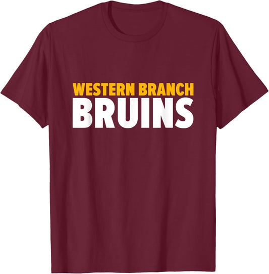 Western Branch Bruins Bold T-Shirt - T-Shirt | Maroon