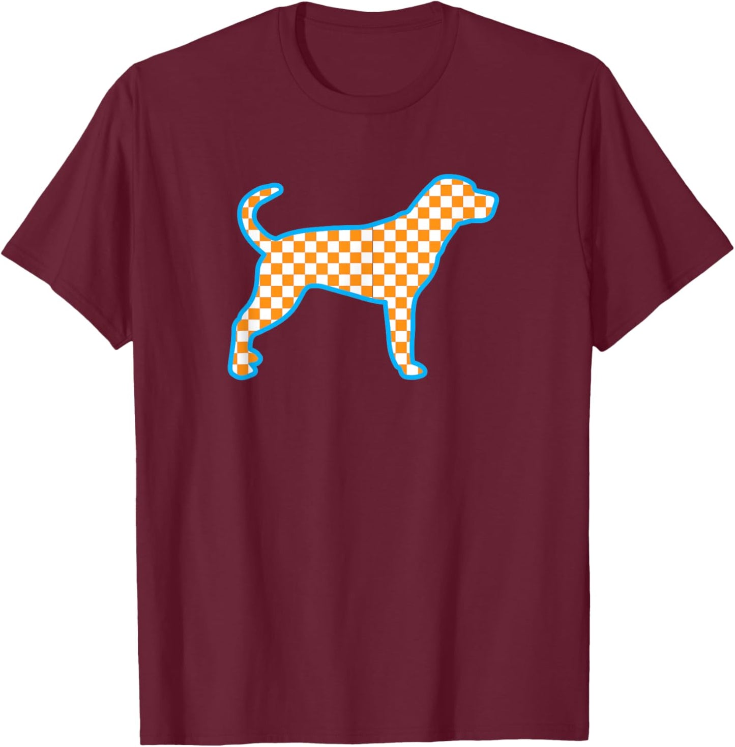 Native Home State Pride Orange White Checkerboard Tennessee T-Shirt - T-Shirt | Maroon