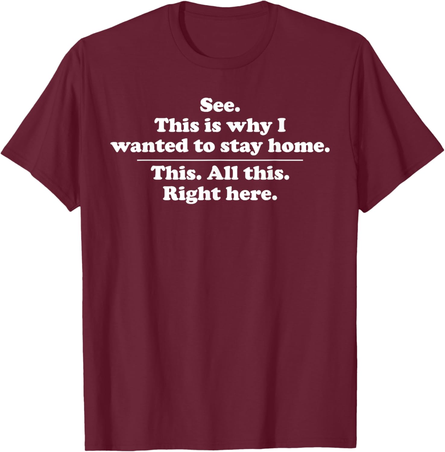 See This Is Why I Wanted To Stay HomeSarcastic Introvert T-Shirt - T-Shirt | Maroon