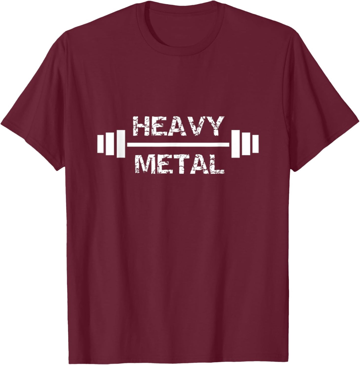 Heavy Metal Gym Fitness Bodybuilding Weightlifting T-Shirt - T-Shirt | Maroon