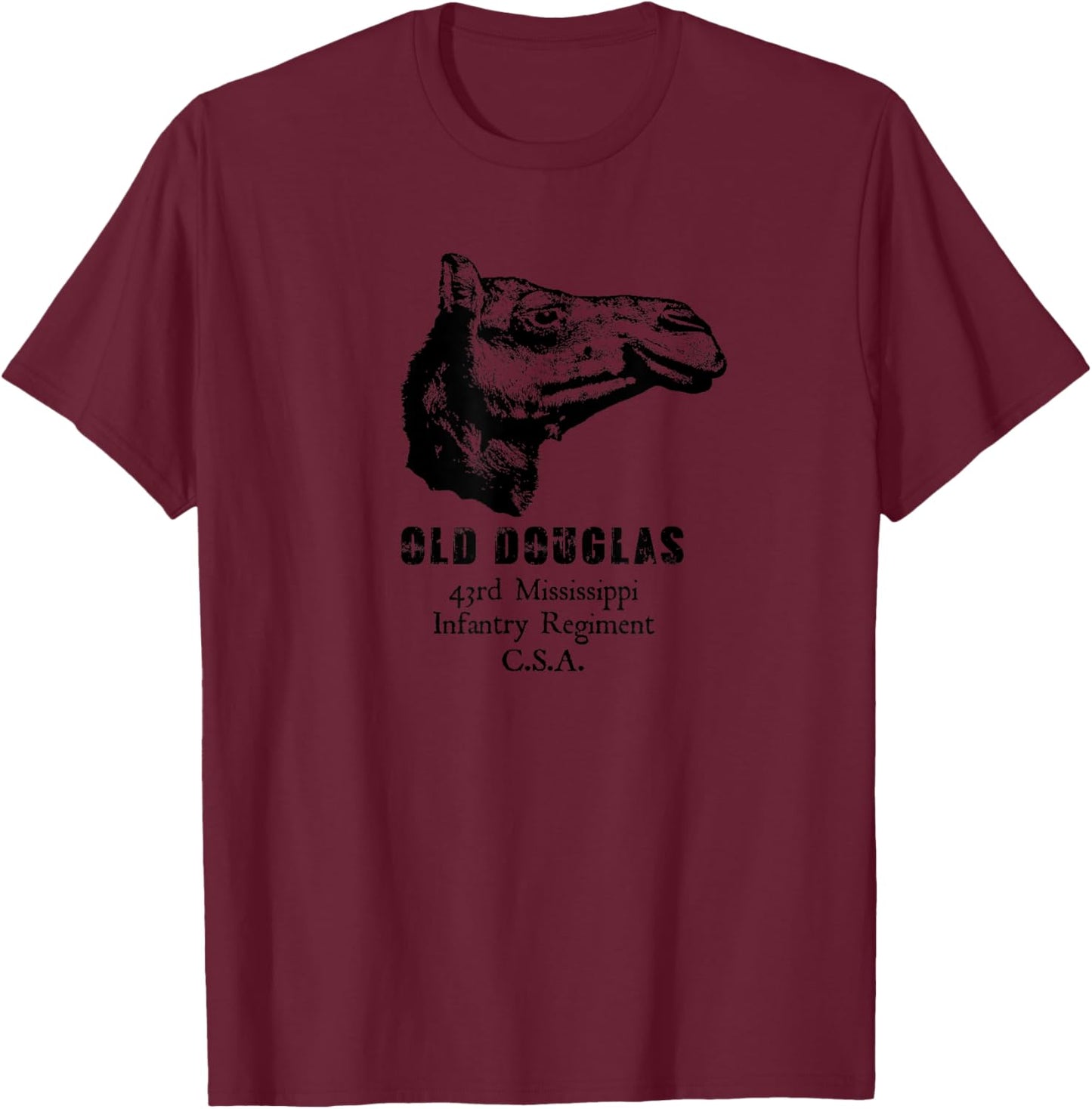Old Douglas The Camel Regiment T-Shirt - T-Shirt | Maroon