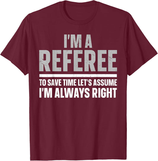 Cool Referee Design Women Reffing Sports Ref Referee T-Shirt - T-Shirt | Maroon