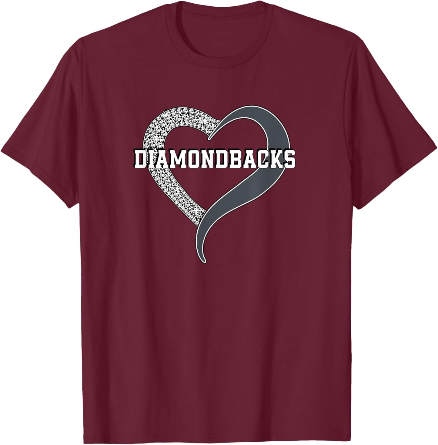 Diamondbacks Century Diamond Heart HS T-Shirt - T-Shirt | Maroon