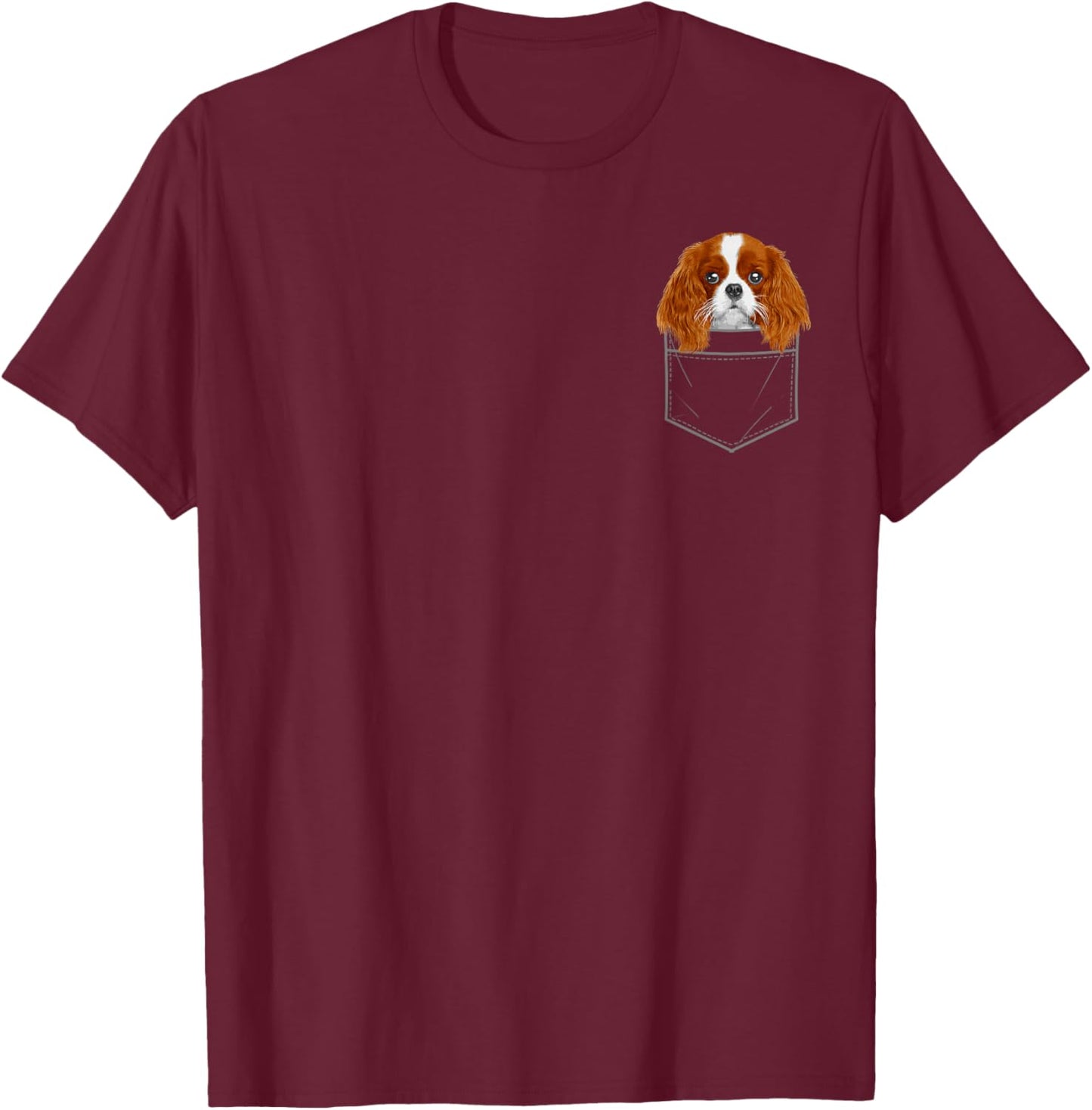 Cavalier King Charles Design Women Cavalier Spaniel T-Shirt - T-Shirt | Maroon