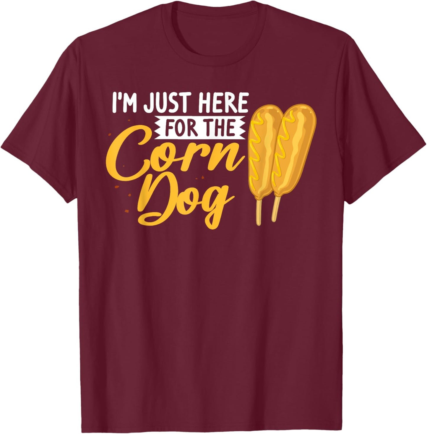 Corn Dog Funny Korean Food Recipe T-Shirt - T-Shirt | Maroon