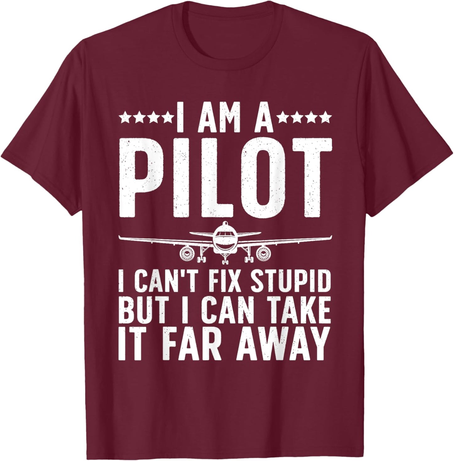 Funny Pilot Design Women Aviation Airplane Pilot T-Shirt - T-Shirt | Maroon