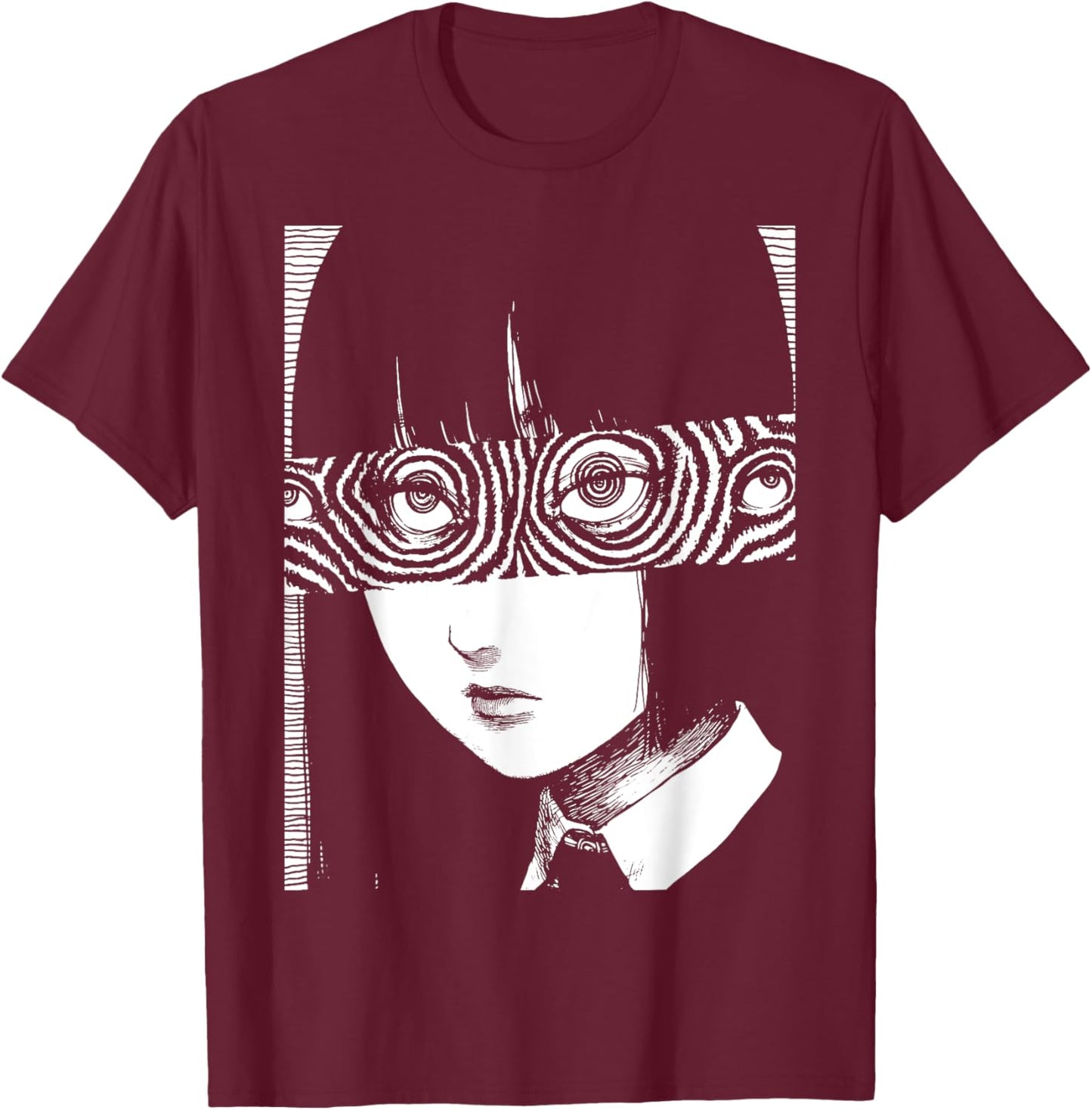 Horror Anime Manga | Japan Japanese Creepy Kawaii Goth T-Shirt - T-Shirt | Maroon