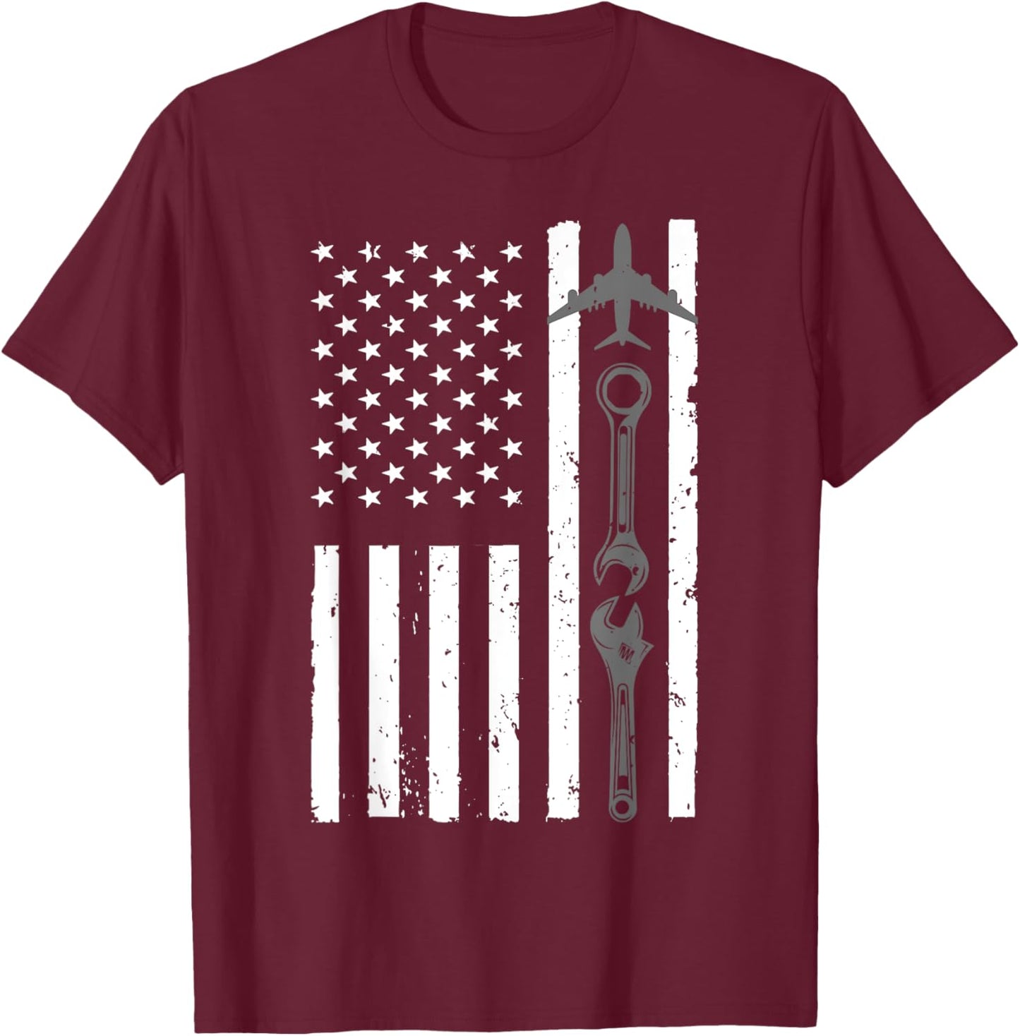 Cool Aircraft Mechanic Art Women Aircraft Technician T-Shirt - T-Shirt | Maroon