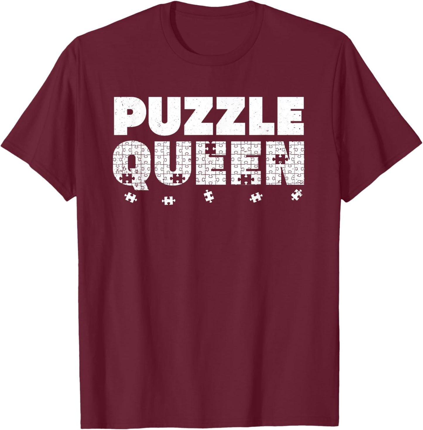 Puzzle Gifts Puzzle Lover Accessories Jigsaw Stuff Cool Puzzle Design Girls -Adults -Kids Black Small Short Sleeve T-Shirt - T-Shirt | Maroon