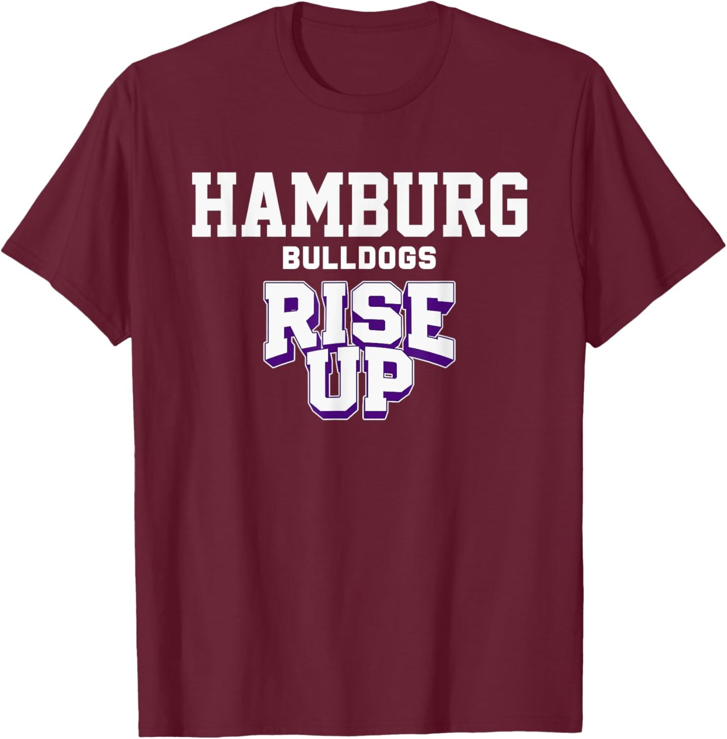 Hamburg Bulldogs Rise Up HS T-Shirt - T-Shirt | Maroon