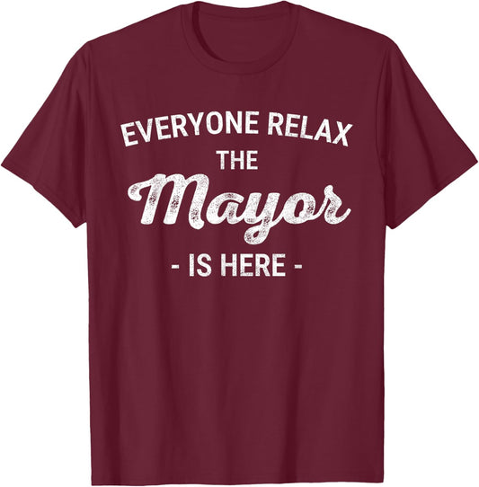 Funny Mayor Mayor Mayor Mayor T Mayor Retirement Mayor New J T-Shirt - T-Shirt | Maroon