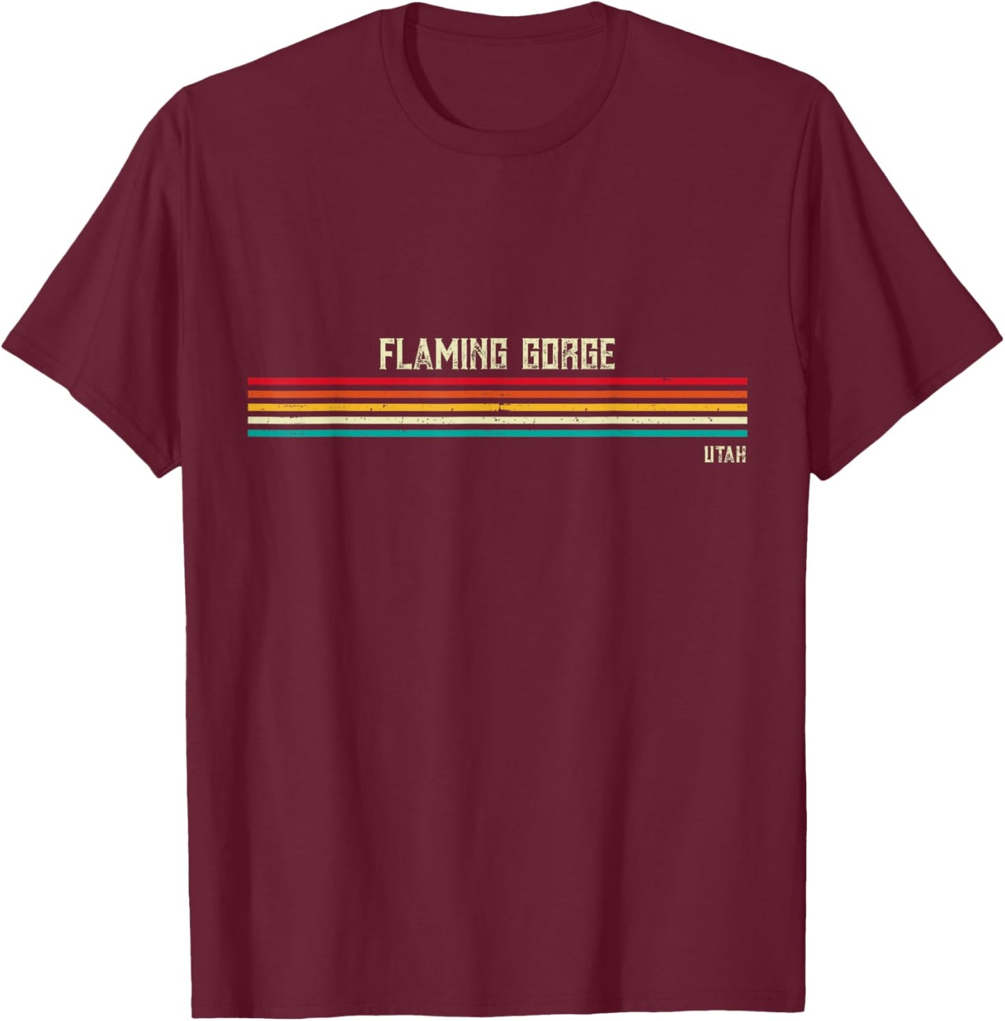 Flaming Gorge Utah T-Shirt - T-Shirt | Maroon