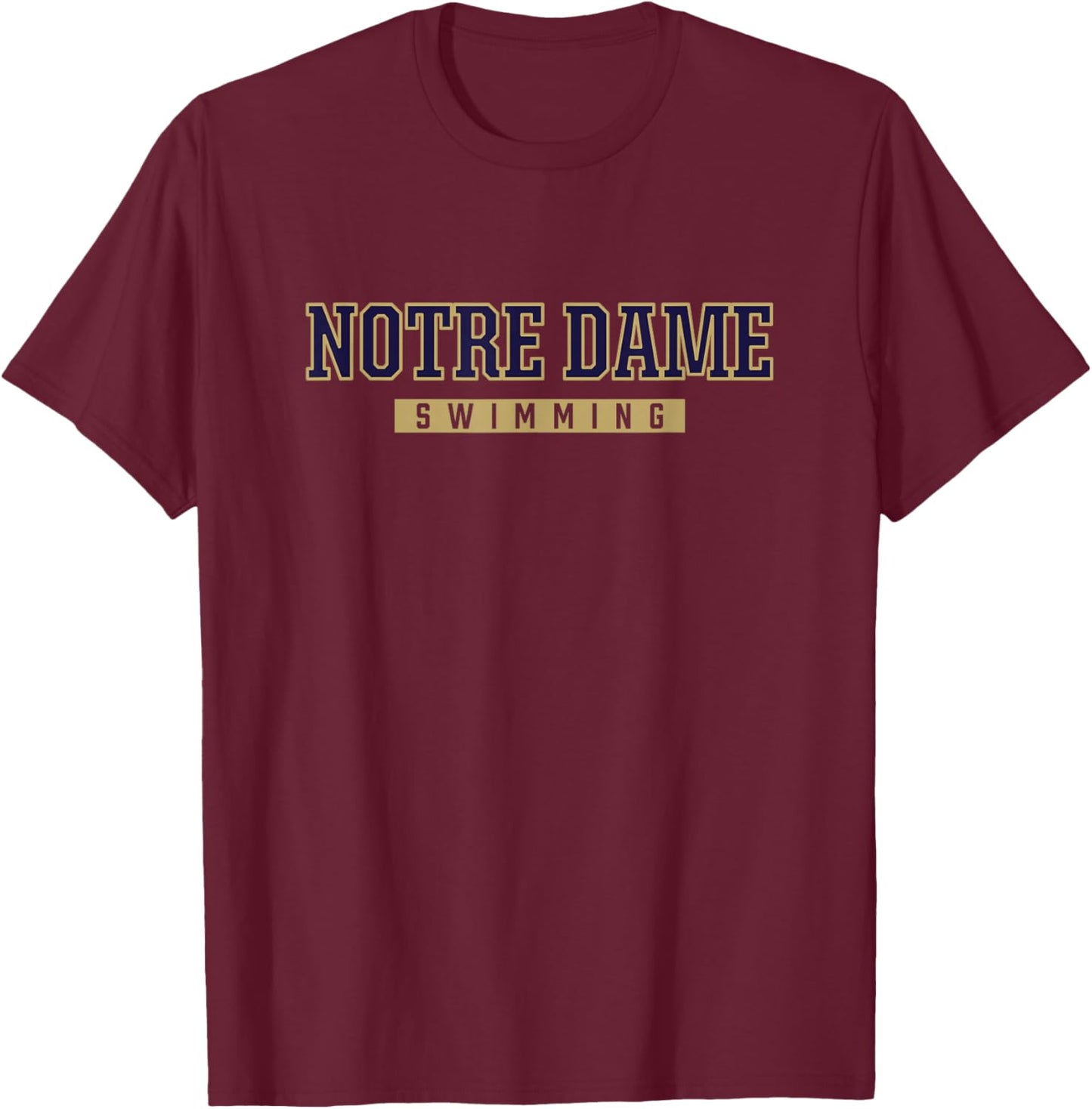 Notre Dame High School Swimming T-Shirt - T-Shirt | Maroon