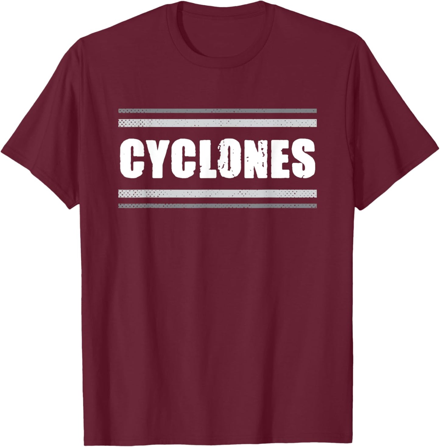 Cyclones Chester Vintage Stripes HS T-Shirt - T-Shirt | Maroon