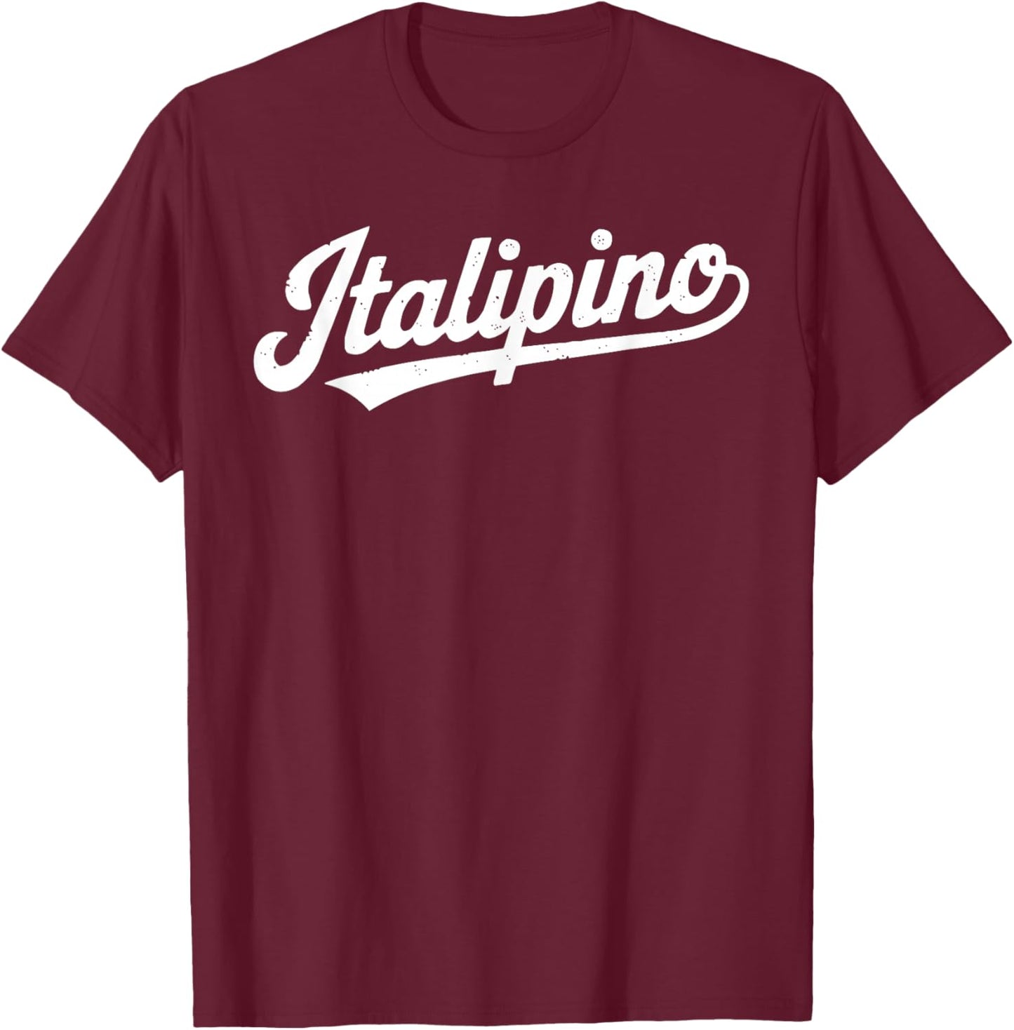 Half Filipino Half Italian Flag Italy Philippines T-Shirt - T-Shirt | Maroon