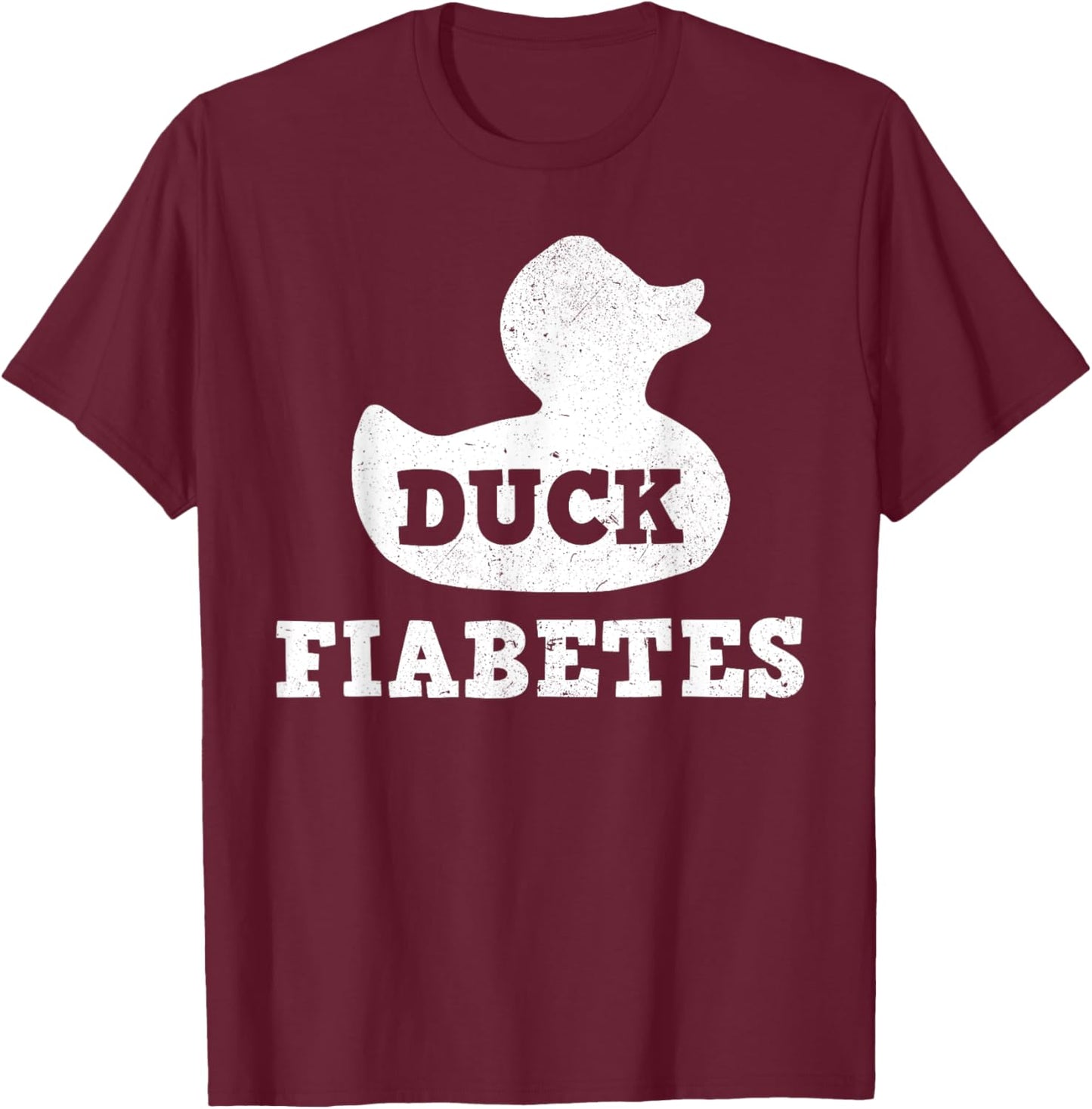 Duck Fiabetes Diabetes Awareness Month Insulin Pancreas T-Shirt - T-Shirt | Maroon