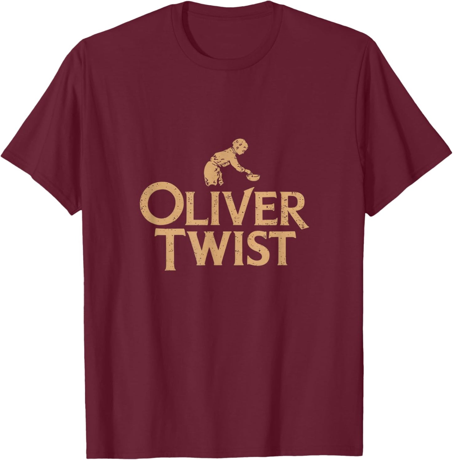 Oliver Classic Novel Vintage Musical Theatre Broadway T-Shirt - T-Shirt | Maroon