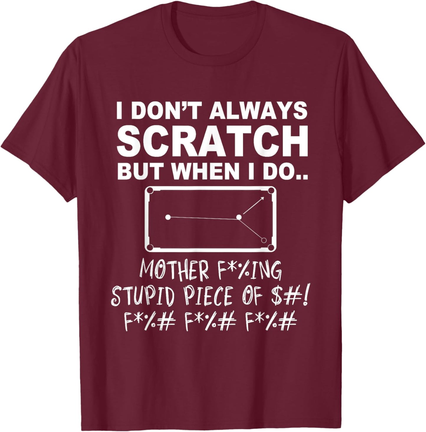 Pool Funny Billiards T-Shirt - T-Shirt | Maroon