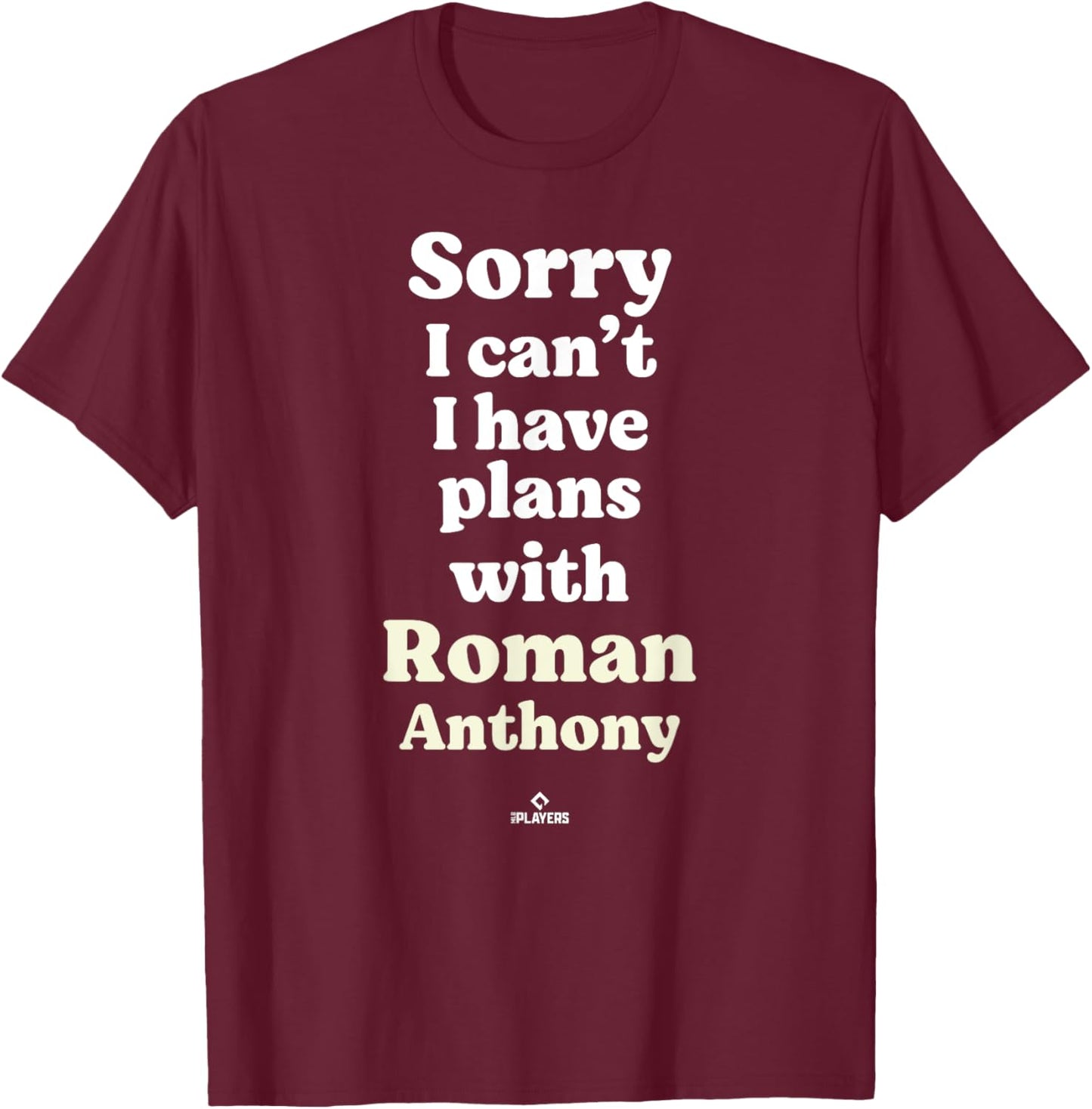 Roman Anthony Prospect Baseball Fan Gear T-Shirt - T-Shirt | Maroon
