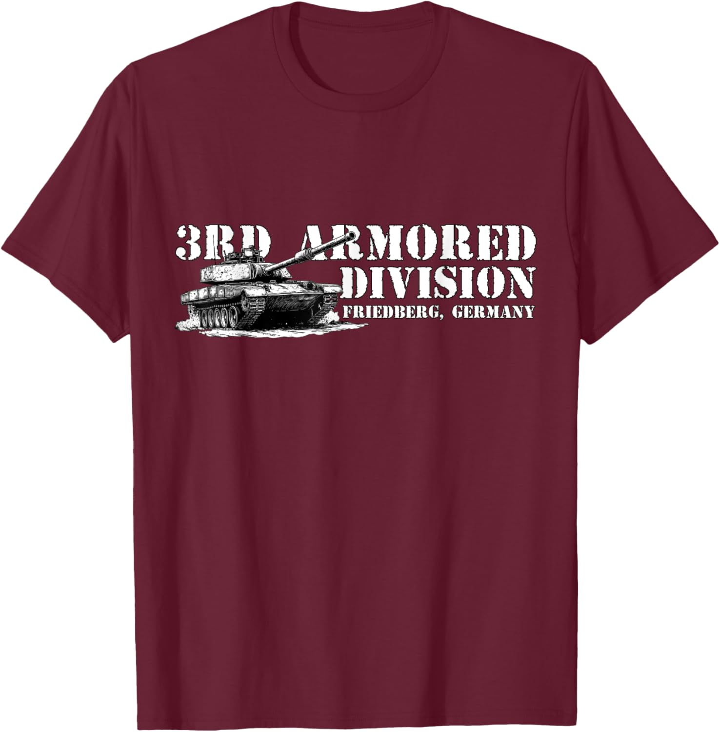 3d Armored Division Spearhead 3rd Armored Division Spearhead Friedberg Germany Retro Adults Kids Black Short Sleeve T-Shirt - T-Shirt | Maroon
