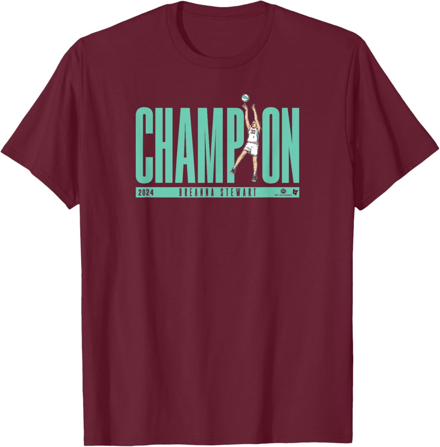 Breanna Stewart Champion - New York Basketball T-Shirt - T-Shirt | Maroon