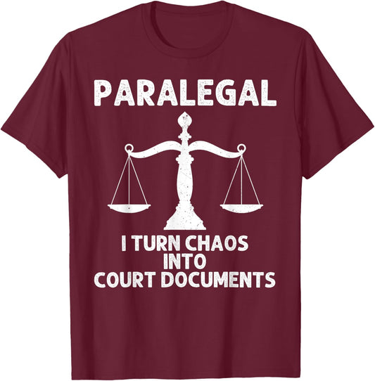 Best Paralegal Art Women Law Student Paralegal T-Shirt - T-Shirt | Maroon