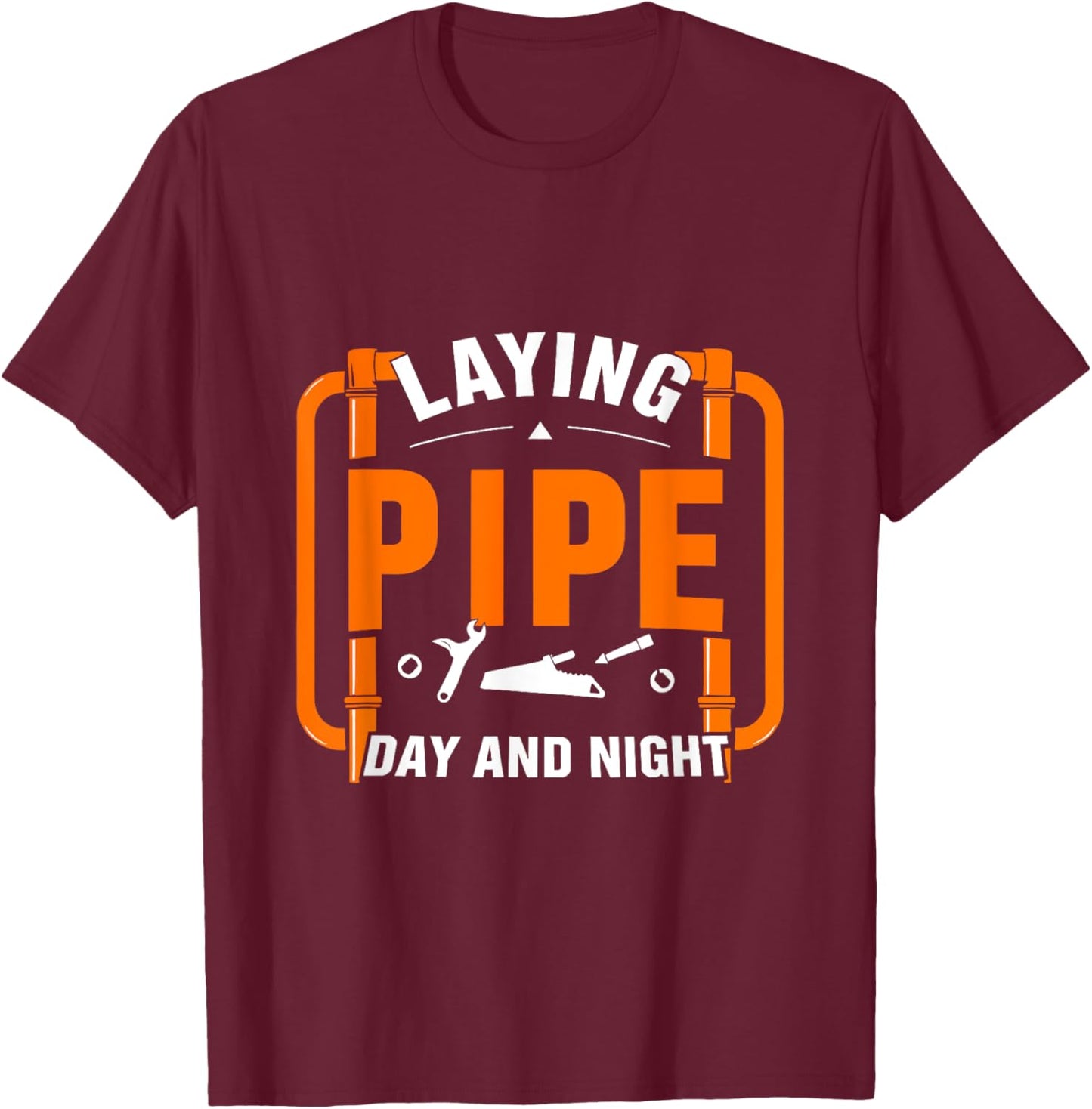 Funny Plumbing Art Men Women Master Plumber Plumbing Lovers T-Shirt - T-Shirt | Maroon
