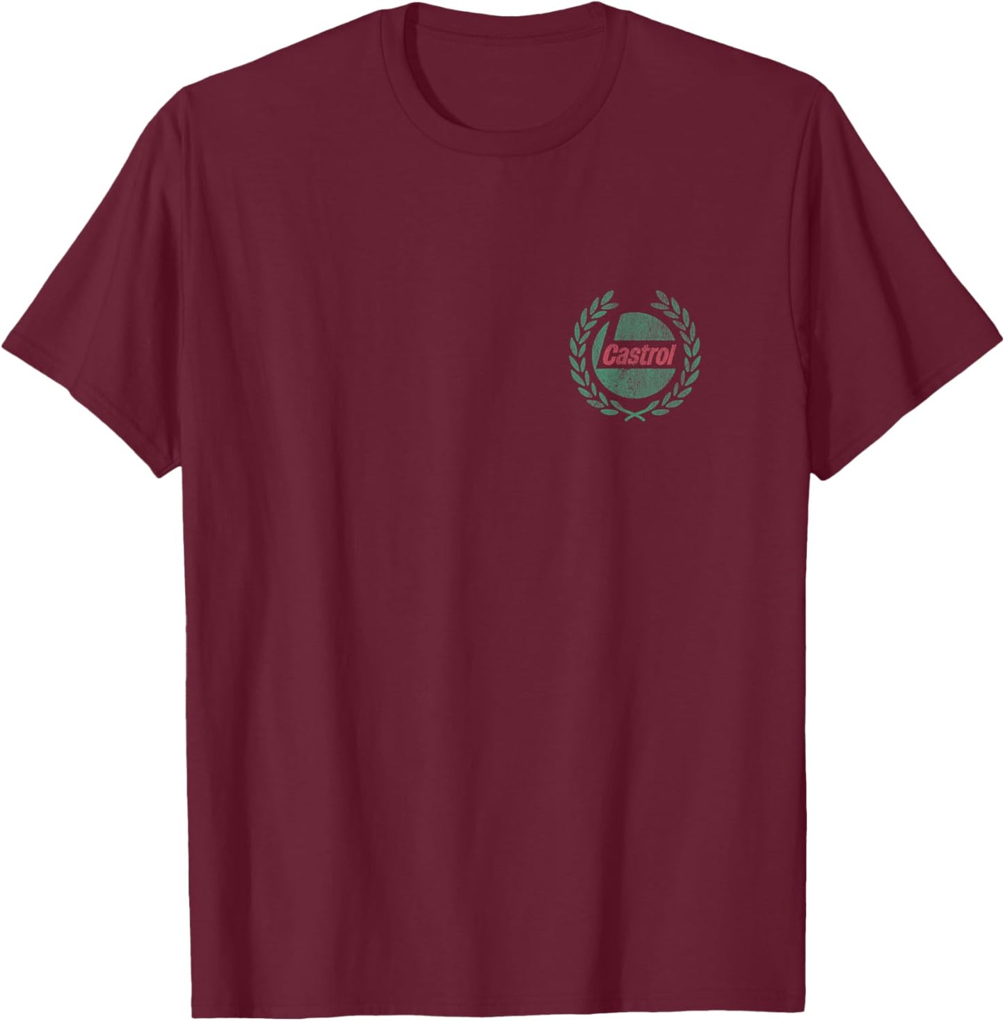 Castrol Liquid Engineering Vintage Retro Logo PAPL1359 T-Shirt - T-Shirt | Maroon