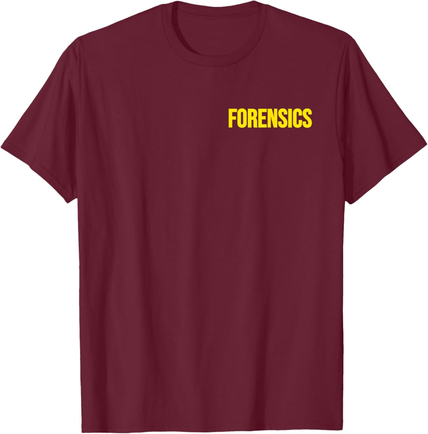 Forensics Police Crime Investigator Uniform Costume T-Shirt - T-Shirt | Maroon