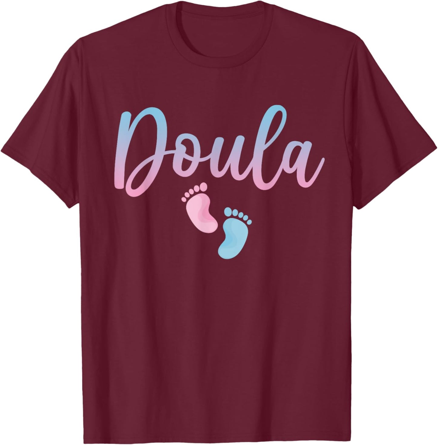 Cute Doula Art Girls Birth Worker Nursing Doula T-Shirt - T-Shirt | Maroon