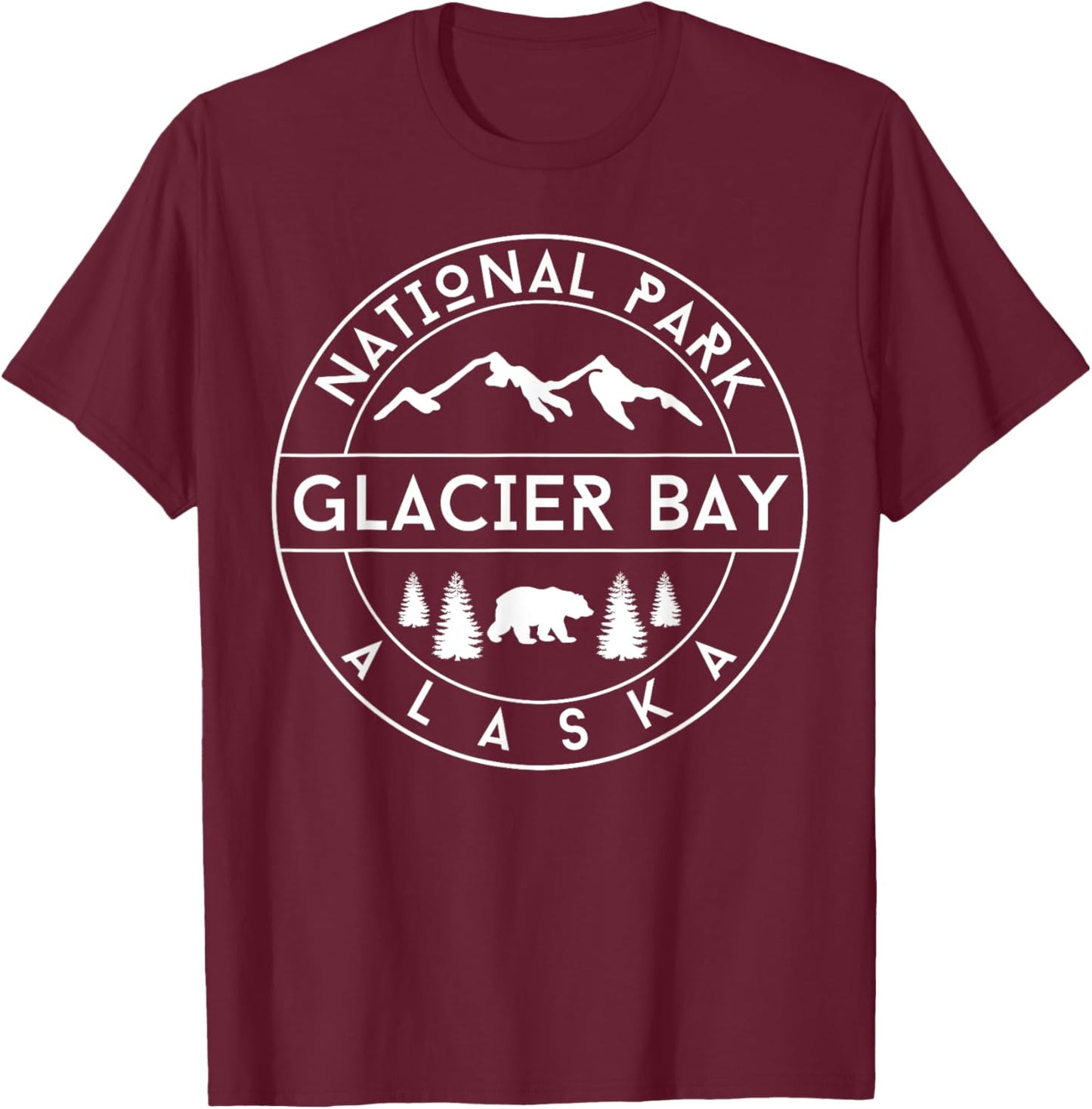 Glacier Bay National Park T-Shirt - T-Shirt | Maroon