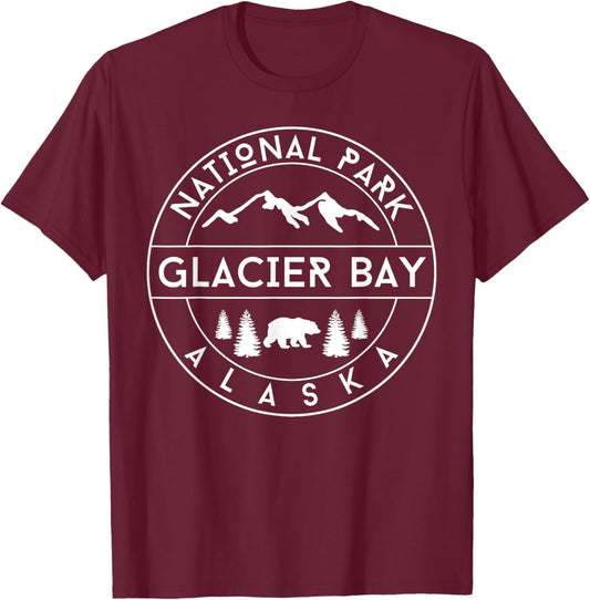 Glacier Bay National Park T-Shirt - T-Shirt | Maroon