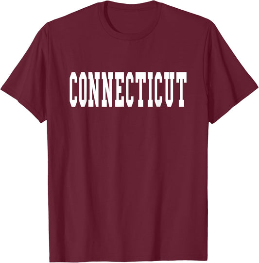 Connecticut - Throwback Design - Classic T-Shirt - T-Shirt | Maroon