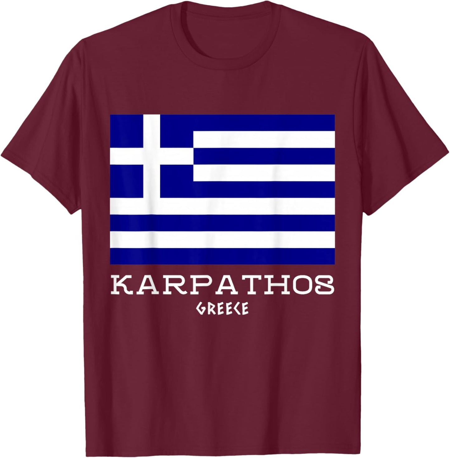 Karpathos Greece Greek Island Hellas Vacation Souvenir T-Shirt - T-Shirt | Maroon
