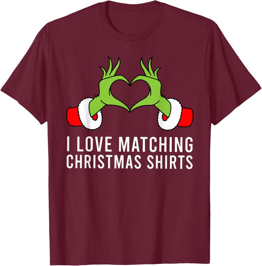 I Love Matching Christmas Shirts But I Don't Xmas Couples T-Shirt - T-Shirt | Maroon