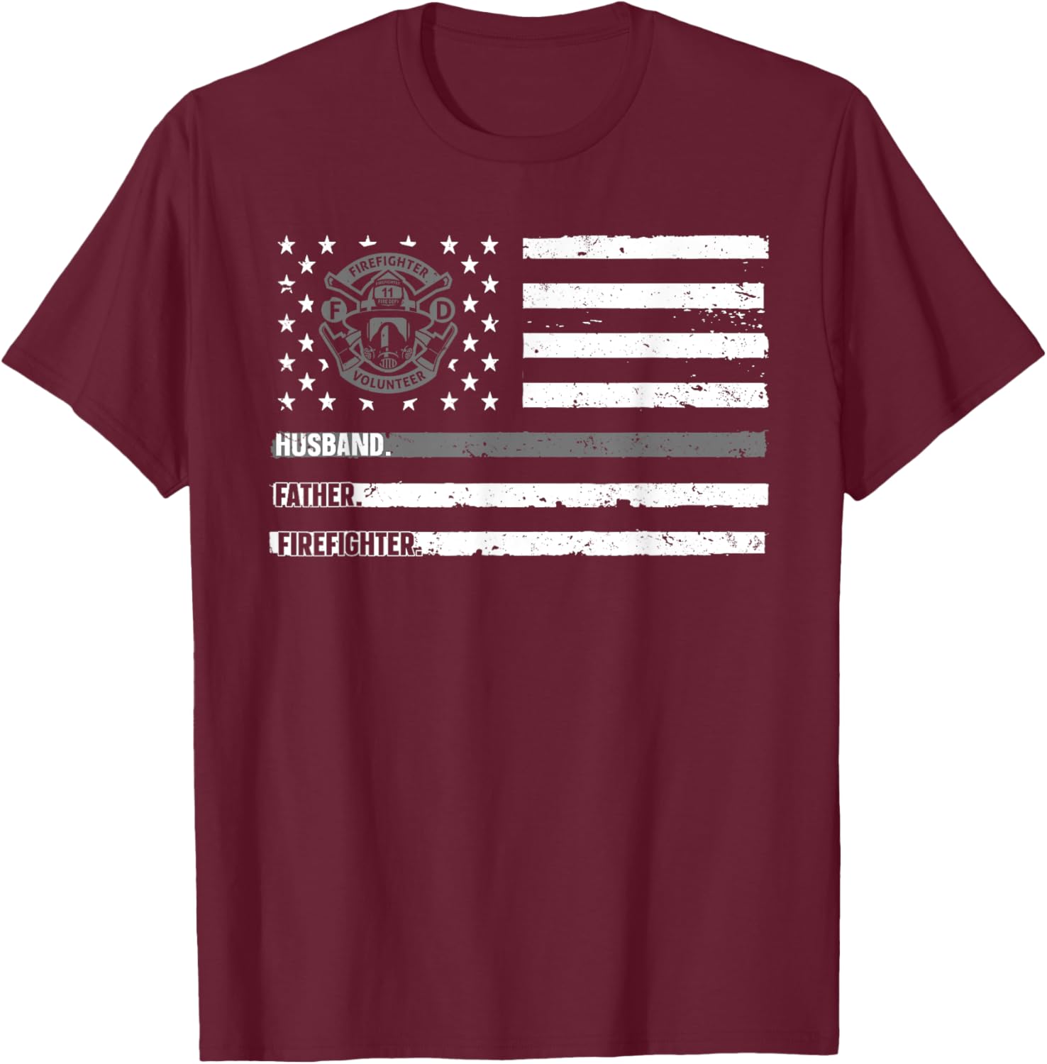 Firefighter Art For Husband Men Dad Firefighting Firefighter T-Shirt - T-Shirt | Maroon