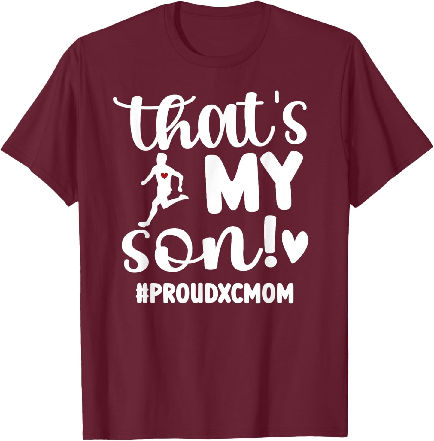 Proud XC Mom Cross Country Mom XC Runner Mother XC Mama T-Shirt - T-Shirt | Maroon